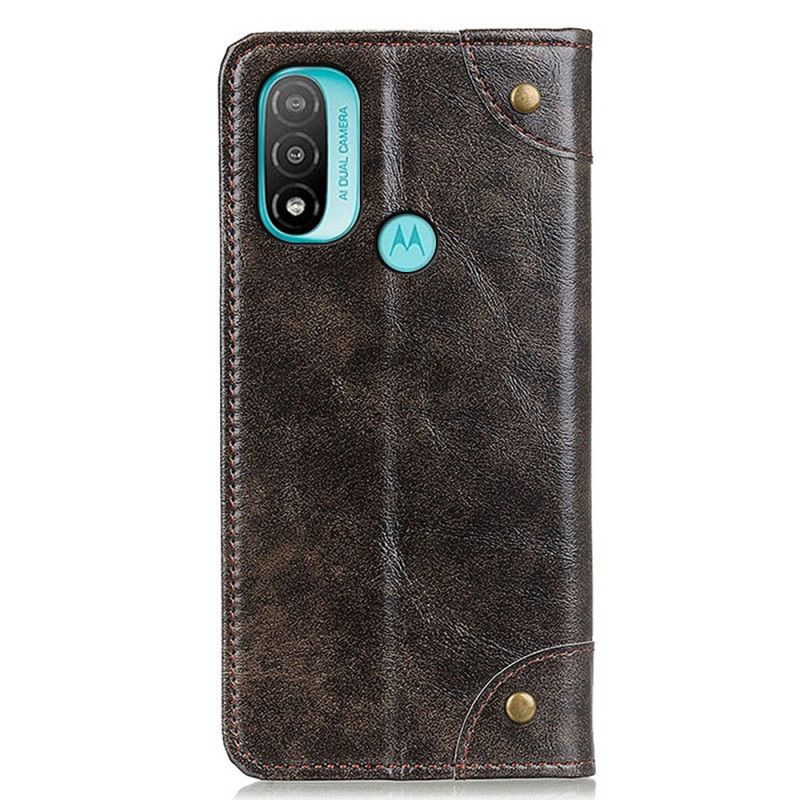 Flip Cover Moto E20 / E30 / E40 Vintage Ancien