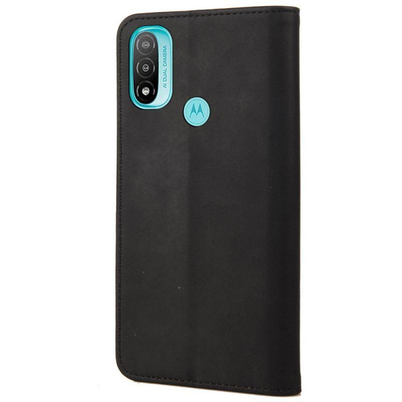 Flip Cover Moto E40 / E30 / E20 Effet Cuir Business Bicolore