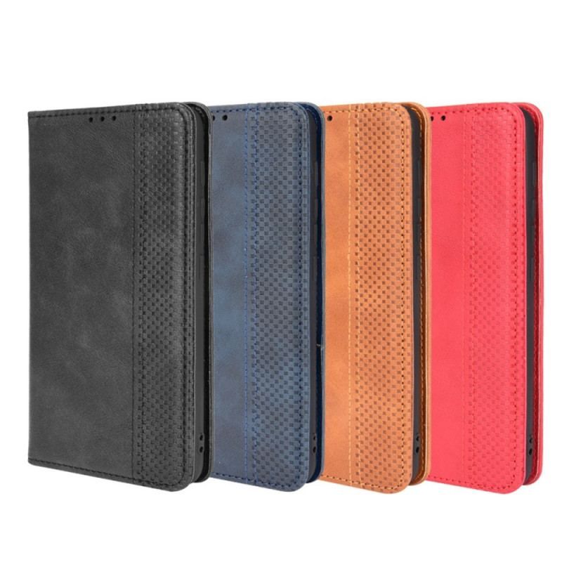 Flip Cover Moto E40 / E30 / E20 Effet Cuir Vintage Stylisé