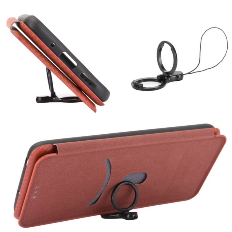 Flip Cover Moto E40 / E30 / E20 Fibre Carbone