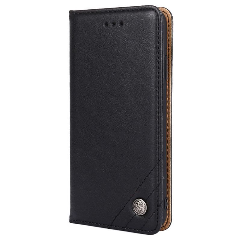 Flip Cover Moto E40 / E30 / E20 Style Cuir Rivet