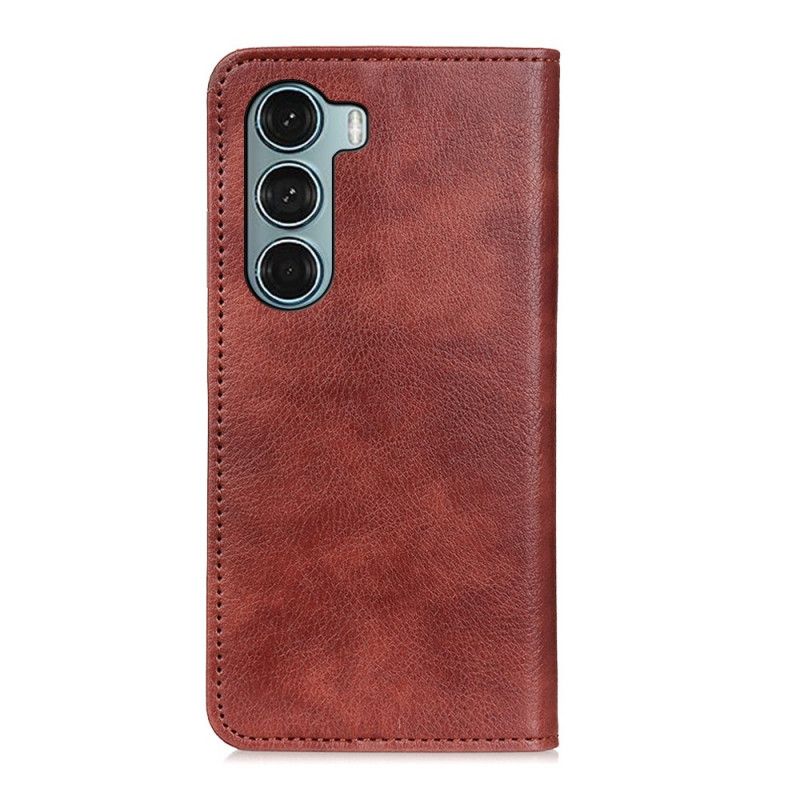 Flip Cover Moto G200 5G Cuir Litchi Fendu Texture