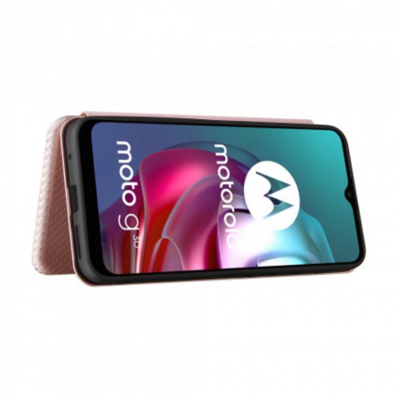 Flip Cover Moto G30 / G10 Silicone Carbone Coloré