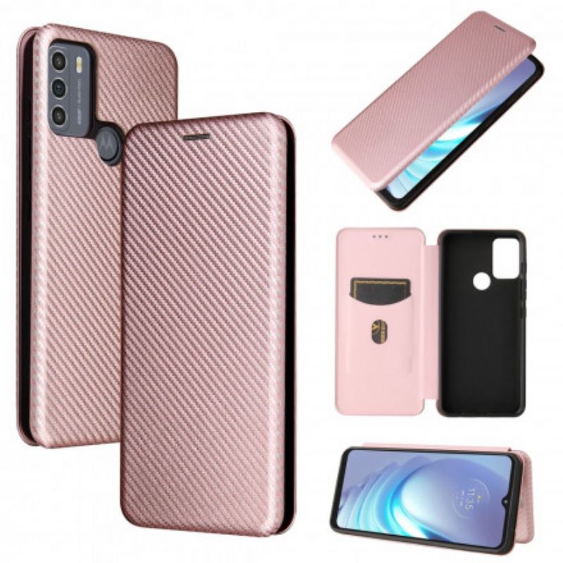 Flip Cover Moto G50 Silicone Carbone