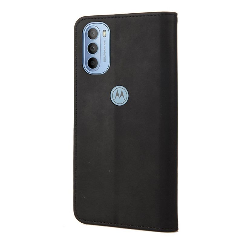 Flip Cover Moto G51 5G Effet Cuir Business Bicolore