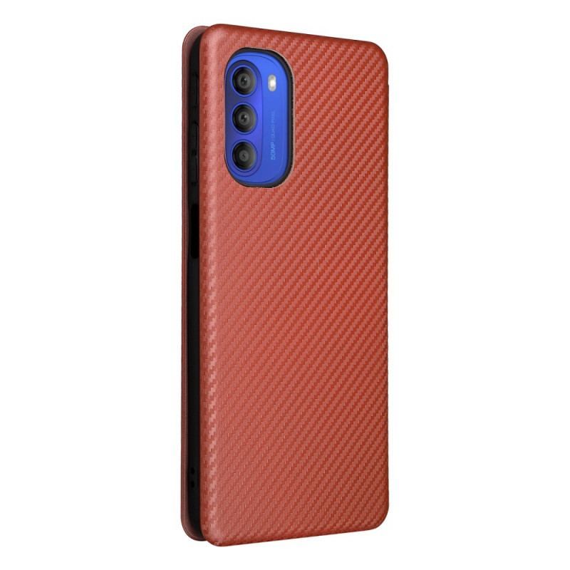 Flip Cover Moto G51 5G Silicone Carbone Coloré