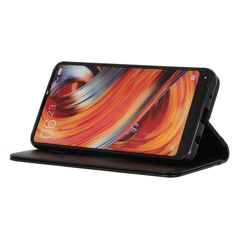 Flip Cover Moto G71 5G Cuir Litchi Fendu Élégance