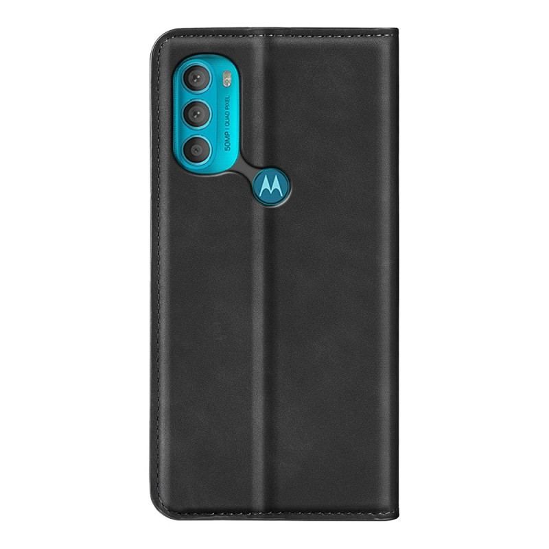 Flip Cover Moto G71 5G Effet Cuir Douceur Soie