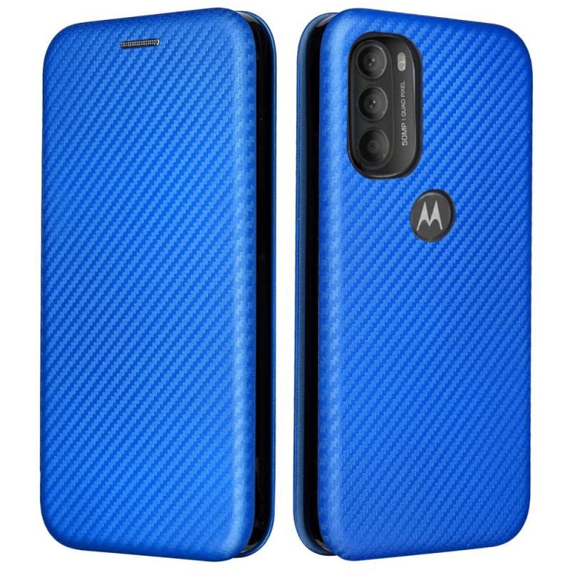 Flip Cover Moto G71 5G Silicone Carbone Coloré