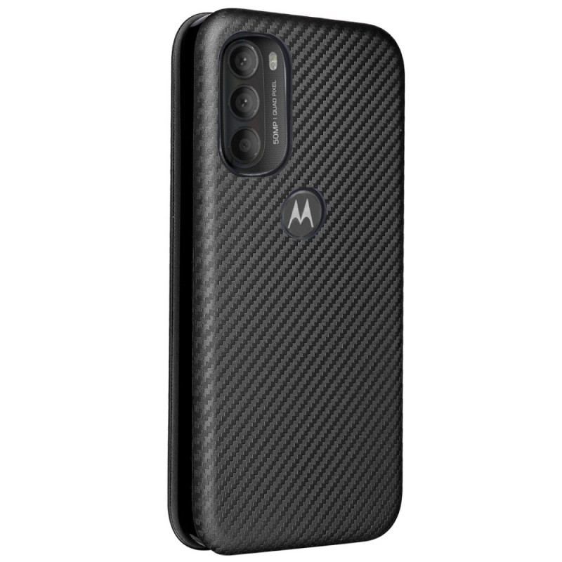 Flip Cover Moto G71 5G Silicone Carbone Coloré