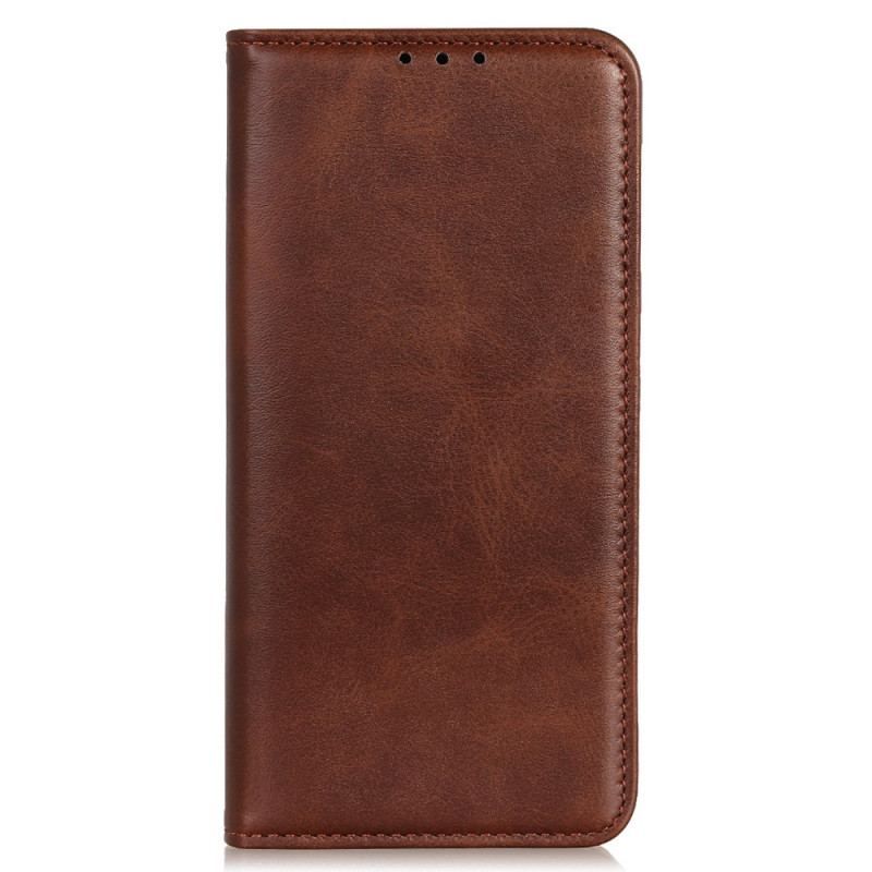 Flip Cover Moto G73 5G Cuir Fendu Élégance