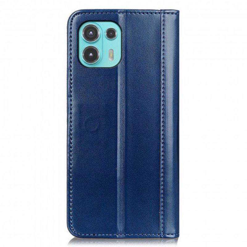 Flip Cover Motorola Edge 20 Lite Cuir Fendu