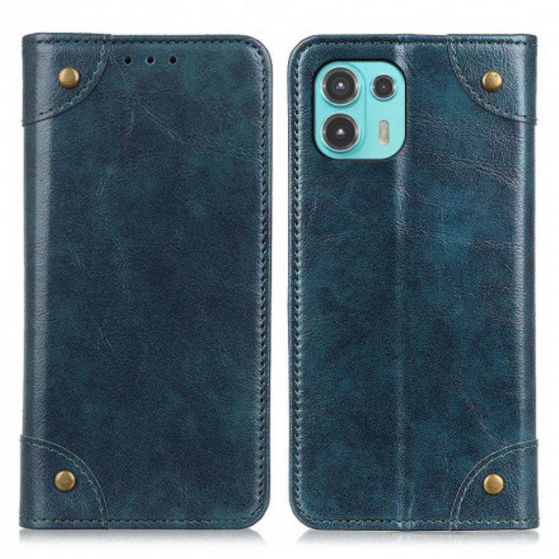 Flip Cover Motorola Edge 20 Lite Style Cuir Nappa