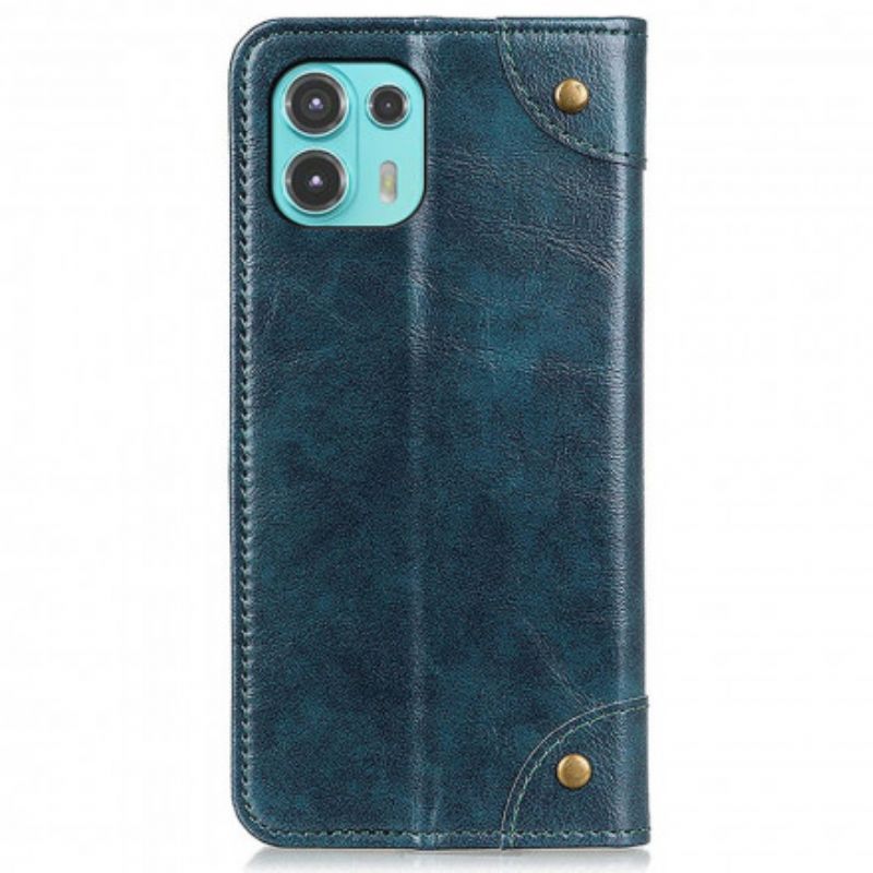 Flip Cover Motorola Edge 20 Lite Style Cuir Nappa