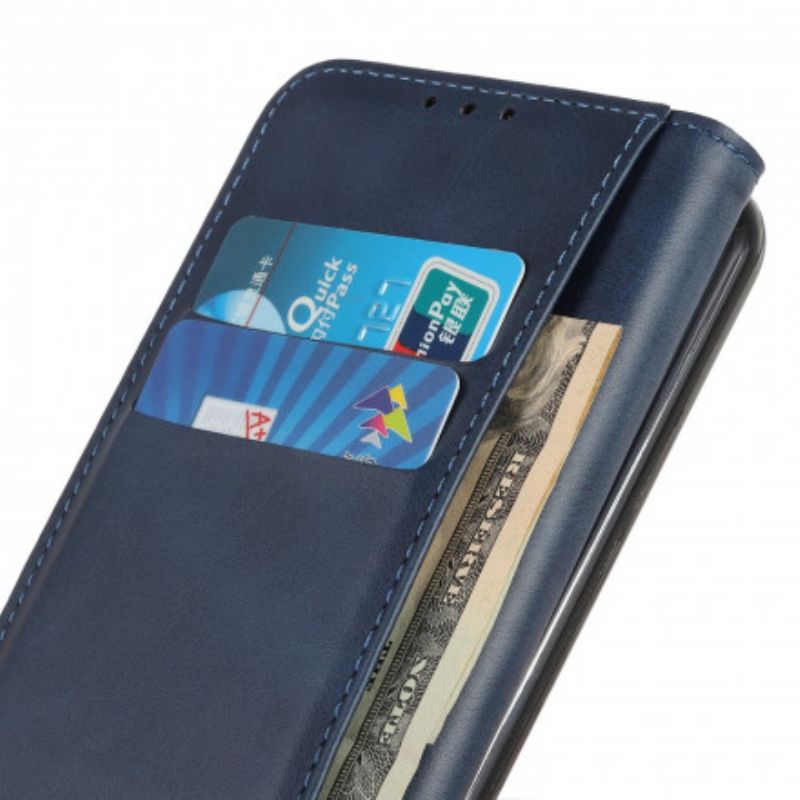 Flip Cover Motorola Edge 20 Pro Cuir Fendu Design