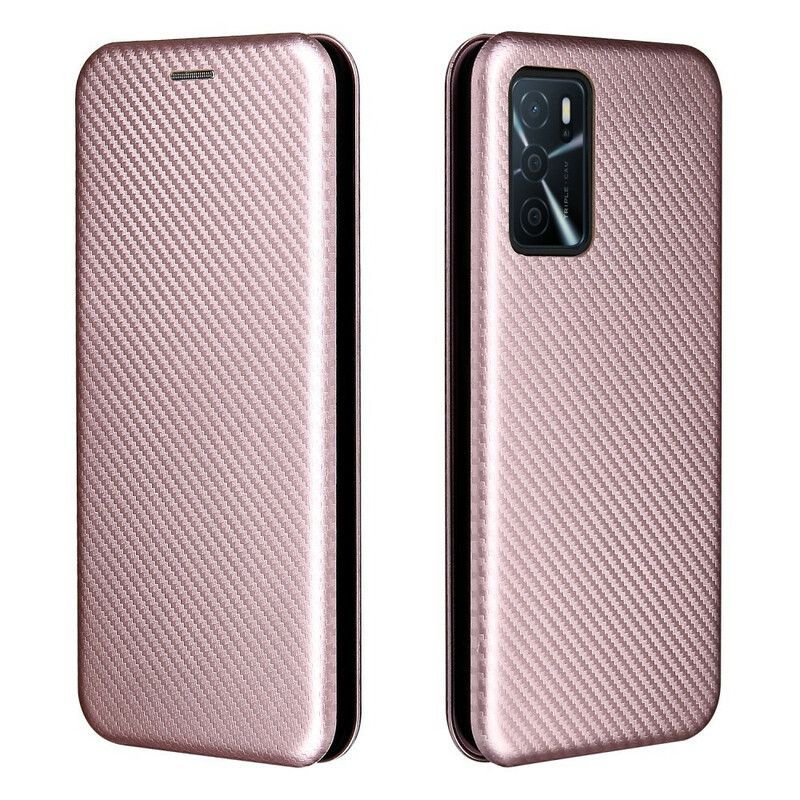 Flip Cover Oppo A16 / A16s Silicone Carbone Coloré