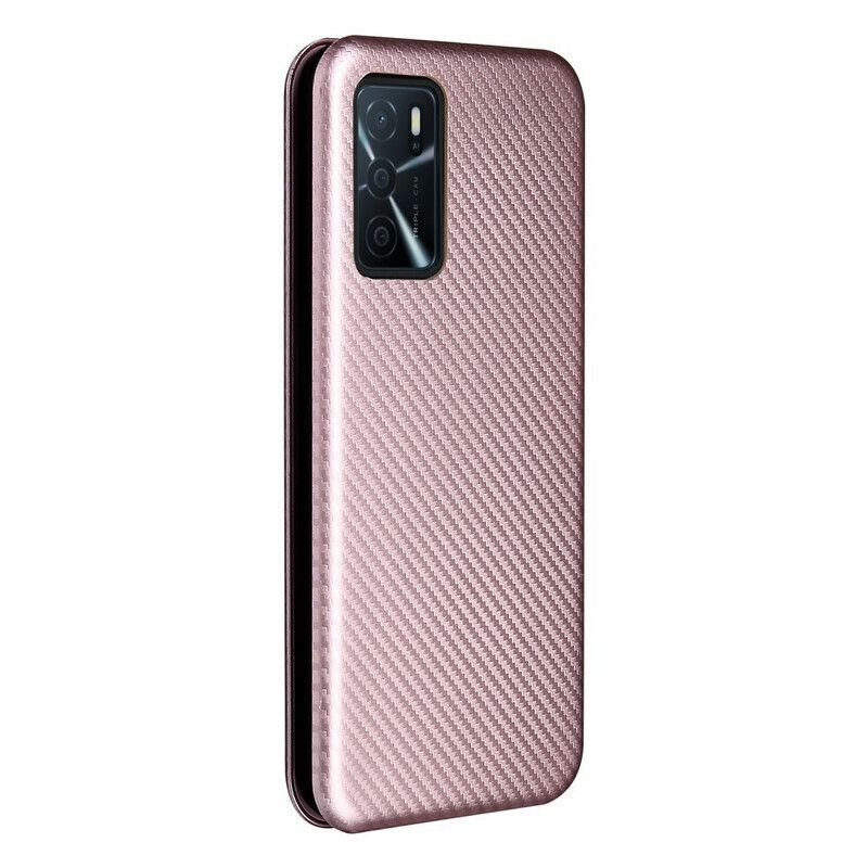 Flip Cover Oppo A16 / A16s Silicone Carbone Coloré