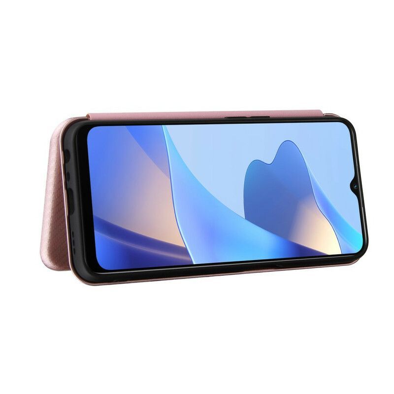 Flip Cover Oppo A16 / A16s Silicone Carbone Coloré