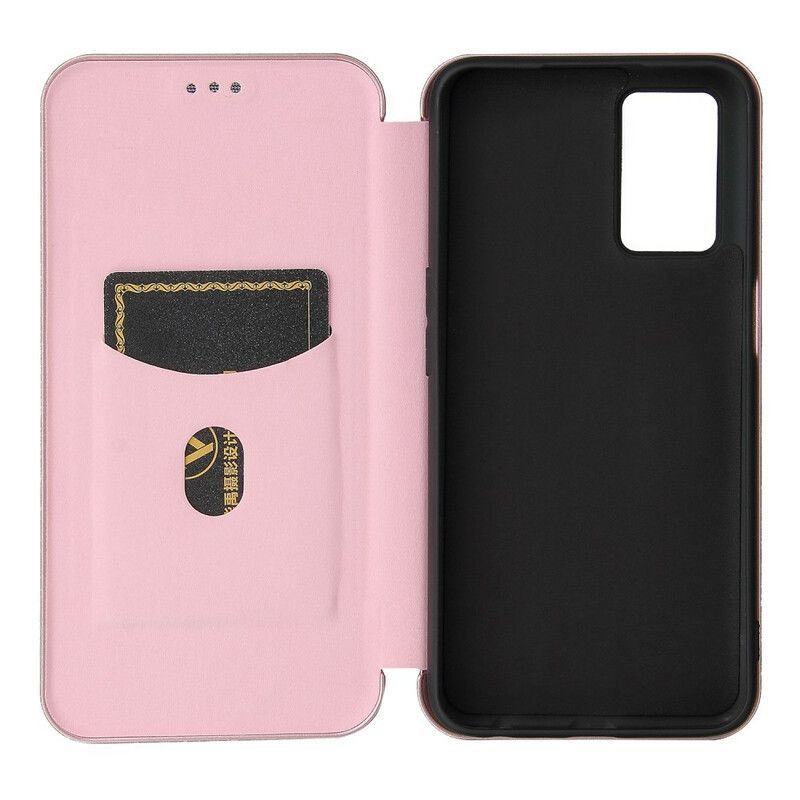 Flip Cover Oppo A16 / A16s Silicone Carbone Coloré