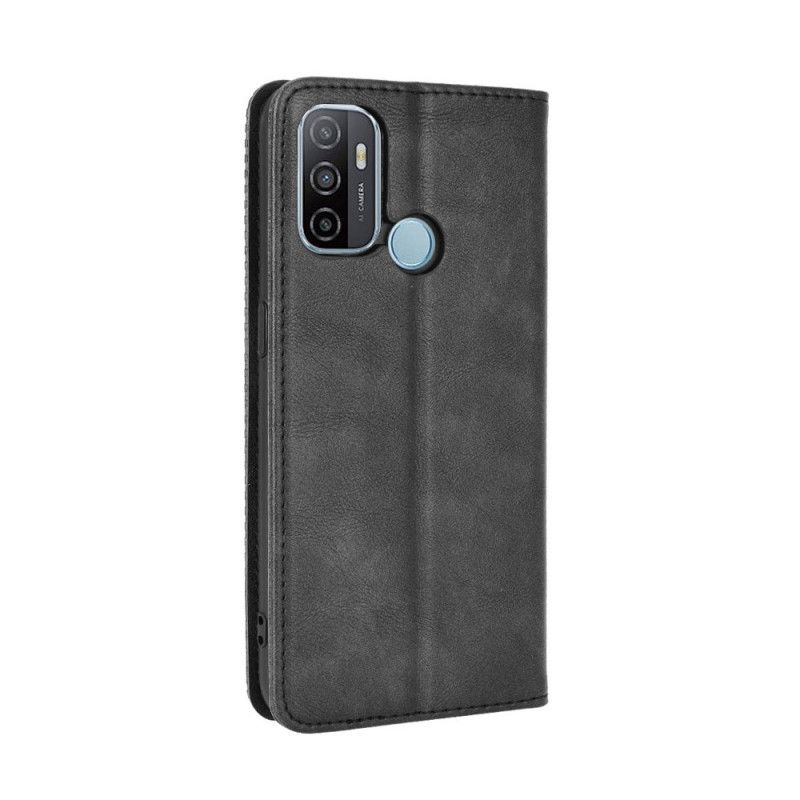 Flip Cover Oppo A53 / A53s Effet Cuir Vintage Stylisé