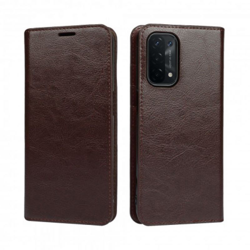 Flip Cover Oppo A54 5G / A74 5G Cuir Véritable