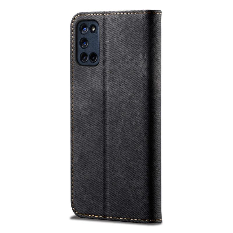Flip Cover Oppo A72 Simili Cuir Texture Jeans
