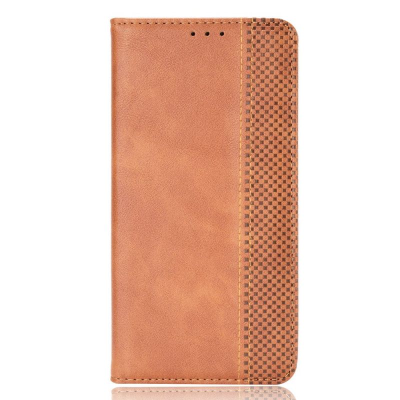 Flip Cover Oppo A74 4G Effet Cuir Vintage Stylisé