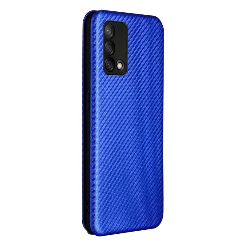 Flip Cover Oppo A74 4G Fibre Carbone