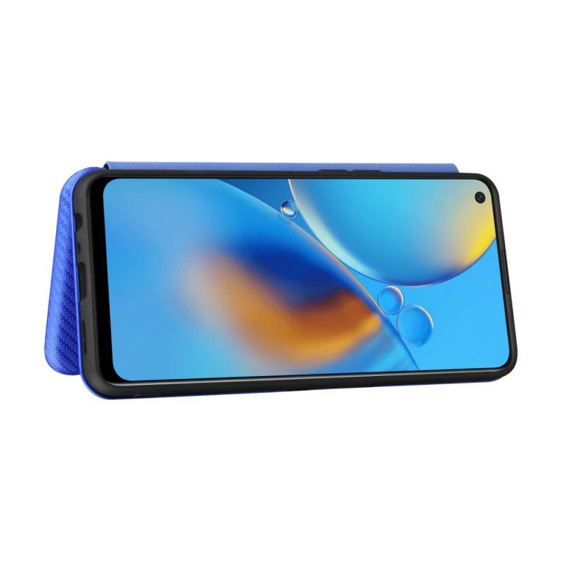 Flip Cover Oppo A74 4G Fibre Carbone