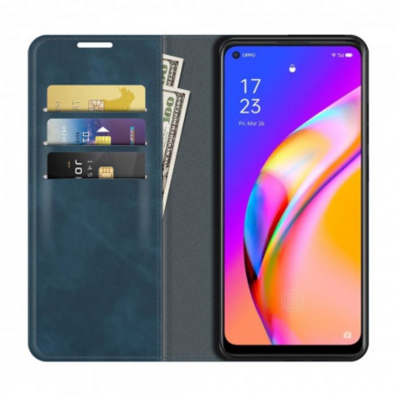 Flip Cover Oppo A94 5G Effet Cuir Douceur