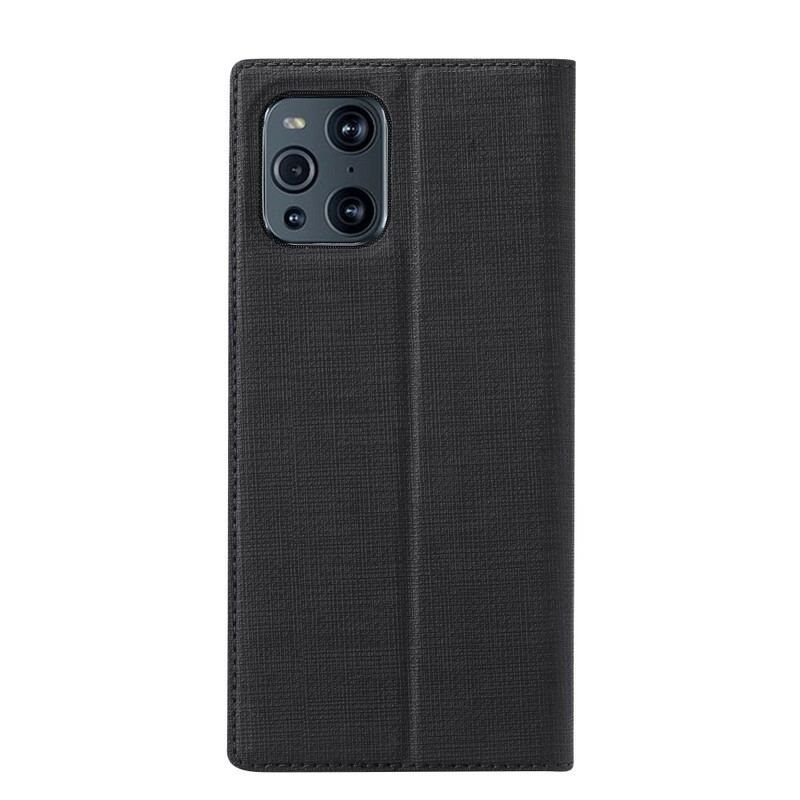 Flip Cover Oppo Find X3 / X3 Pro Texturée VILI DMX