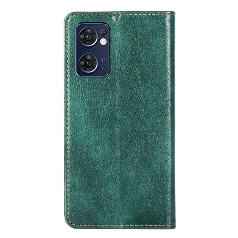 Flip Cover Oppo Find X5 Lite Simili Cuir Coutures