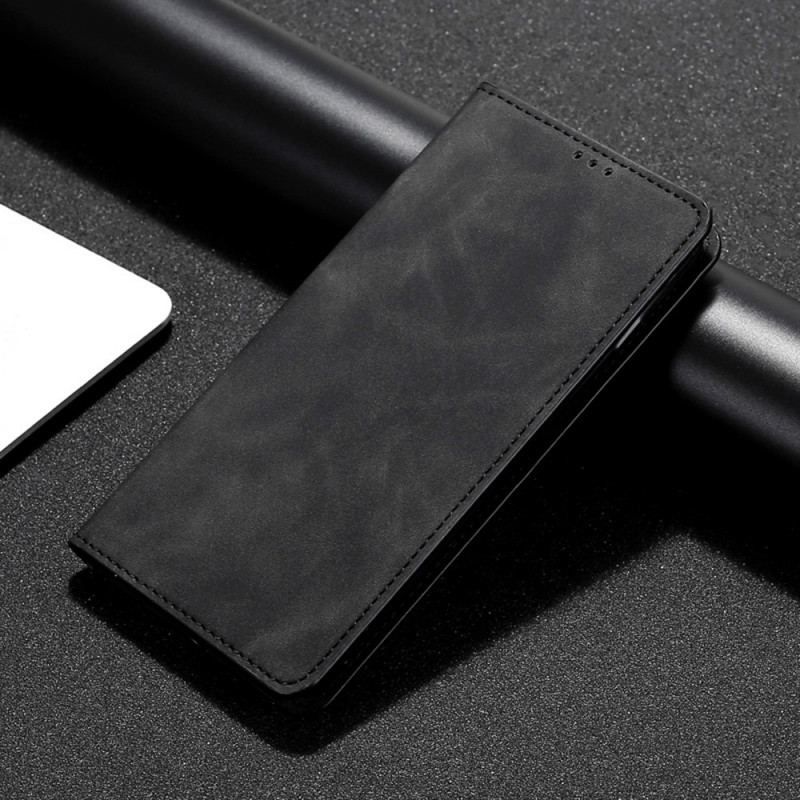 Flip Cover Oppo Find X5 Lite Skin-Touch Effet Cuir