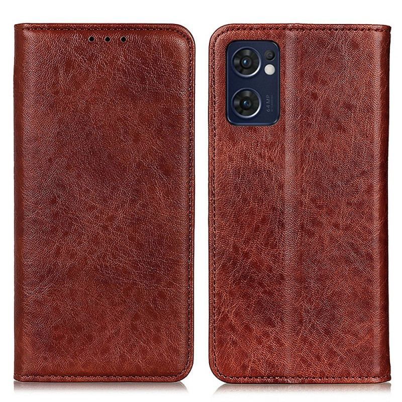 Flip Cover Oppo Find X5 Lite Texture Cuir