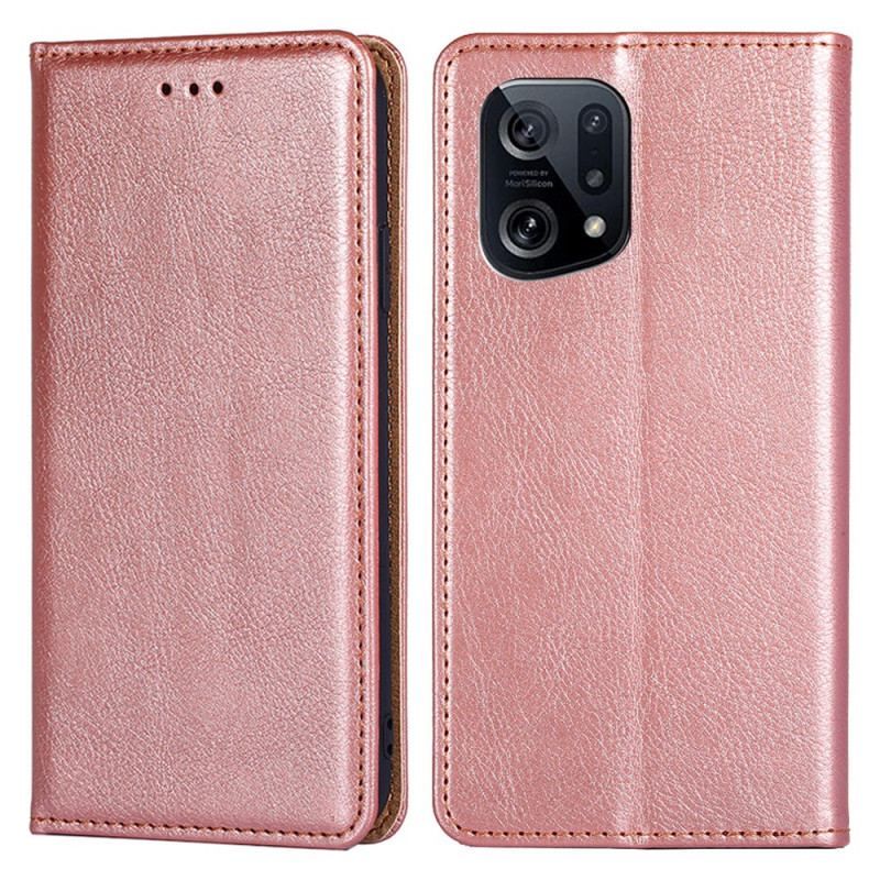 Flip Cover Oppo Find X5 Solid Color