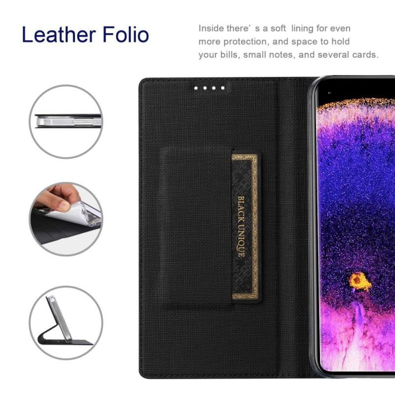 Flip Cover Oppo Find X5 Texture Tissu VILI