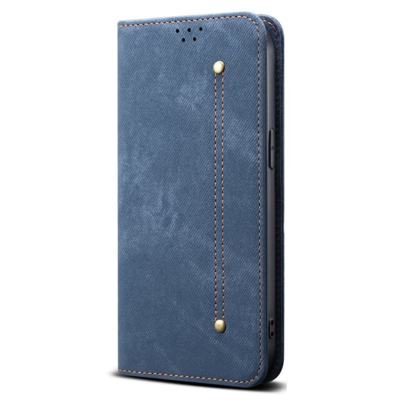 Flip Cover Oppo Reno 14 5G Tissu Jeans