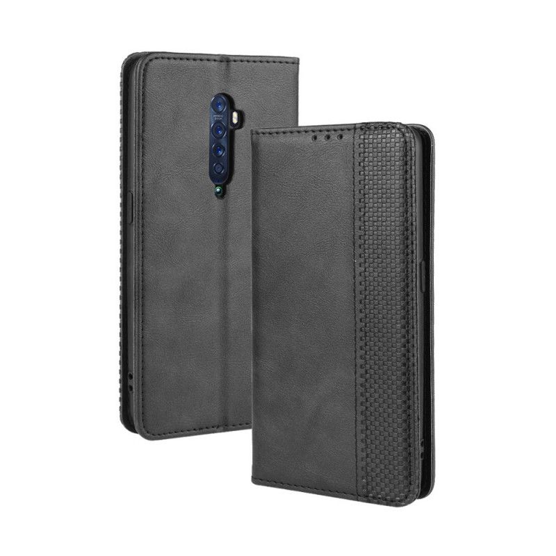 Flip Cover Oppo Reno 2 Effet Cuir Vintage Stylisé