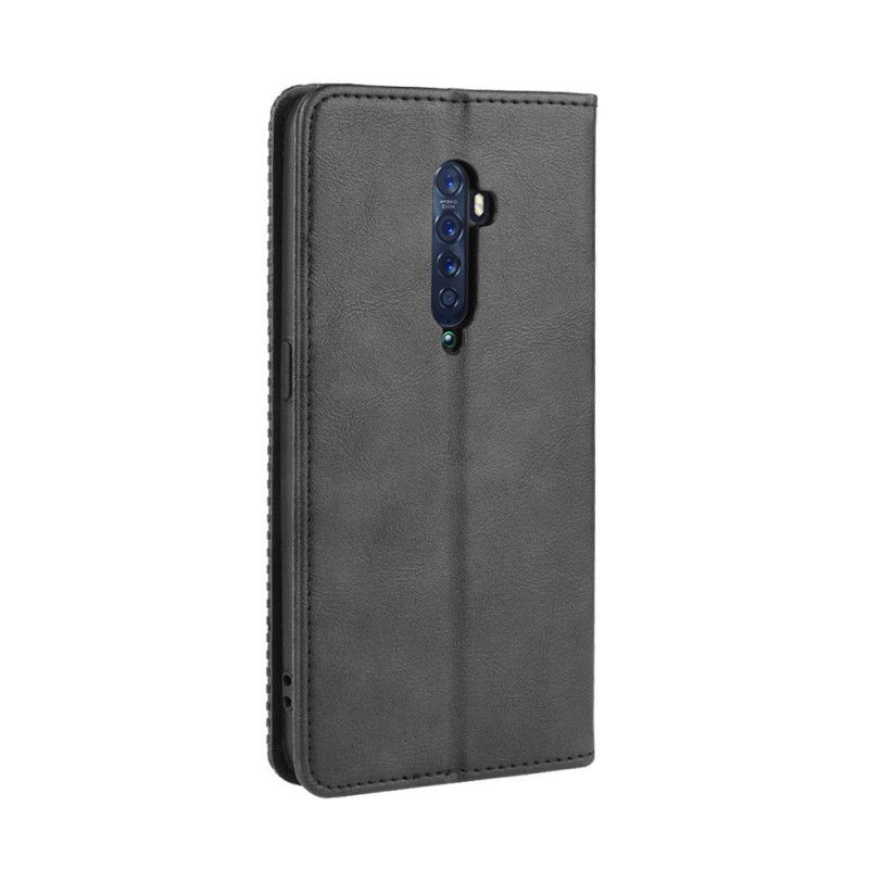 Flip Cover Oppo Reno 2 Effet Cuir Vintage Stylisé