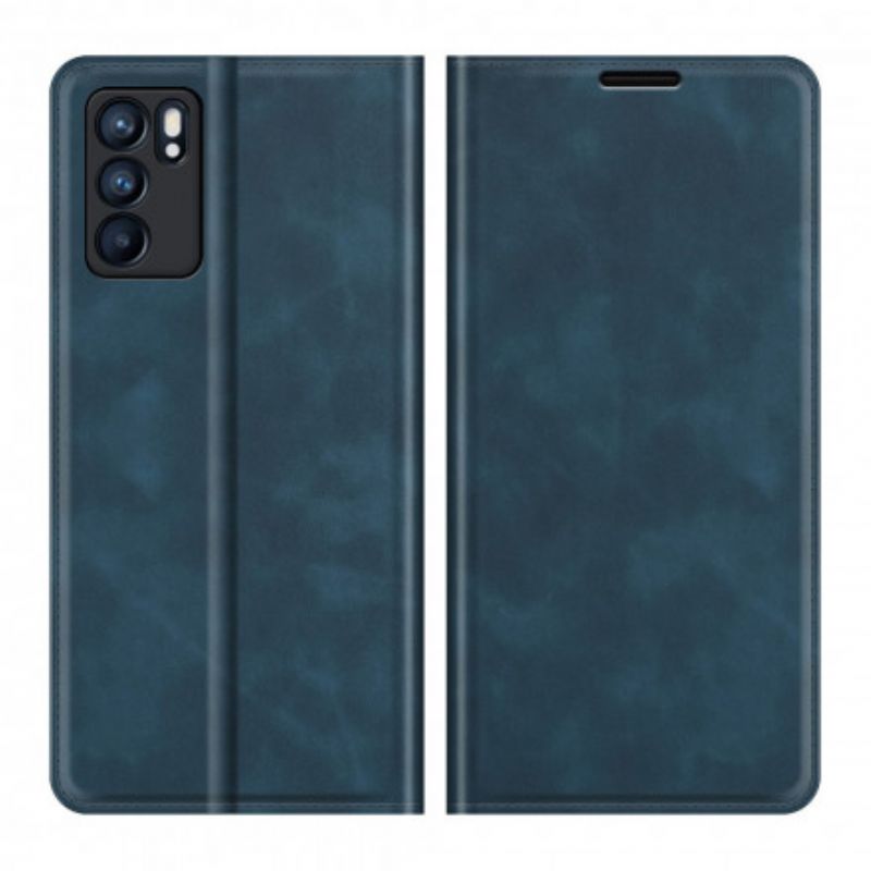 Flip Cover Oppo Reno 6 5G Effet Cuir Douceur