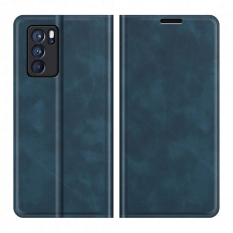 Flip Cover Oppo Reno 6 Pro 5G Effet Cuir Douceur