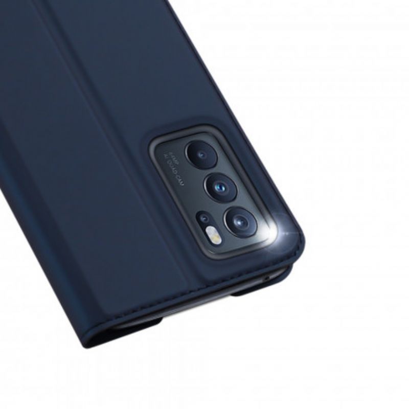 Flip Cover Oppo Reno 6 Pro 5G Skin Pro Series Dux Ducis