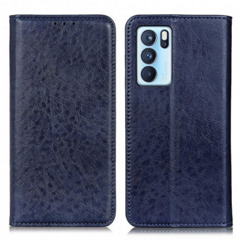 Flip Cover Oppo Reno 6 Pro 5G Texture Cuir