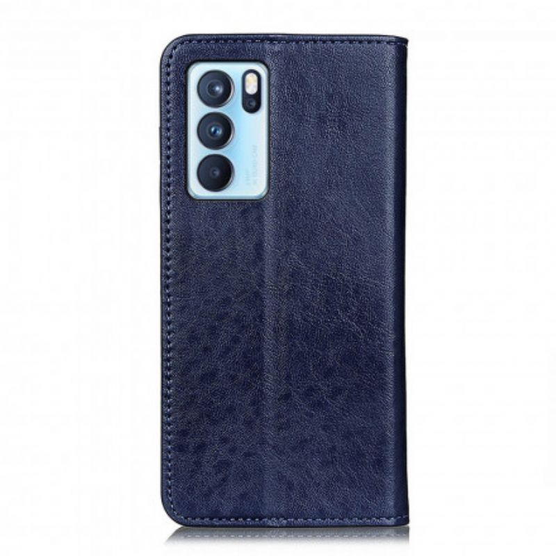 Flip Cover Oppo Reno 6 Pro 5G Texture Cuir