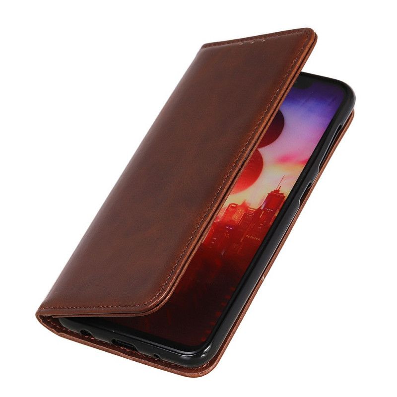 Flip Cover Pour Alcatel 3L (2021) / 1S (2021) Cuir Fendu Élégance