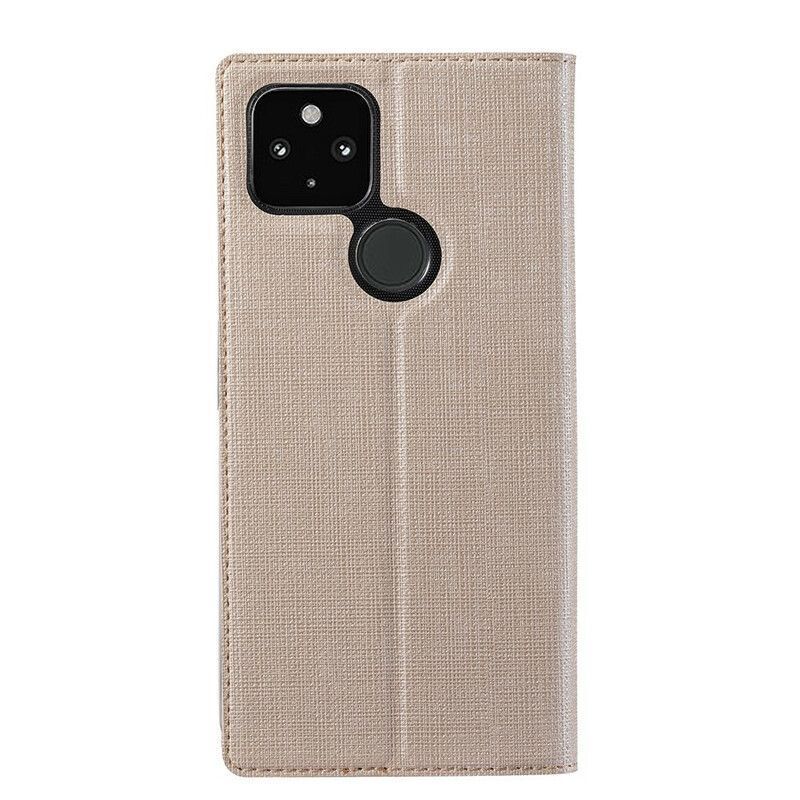 Flip Cover Pour Google Pixel 5A 5G Texturée Vili Dmx