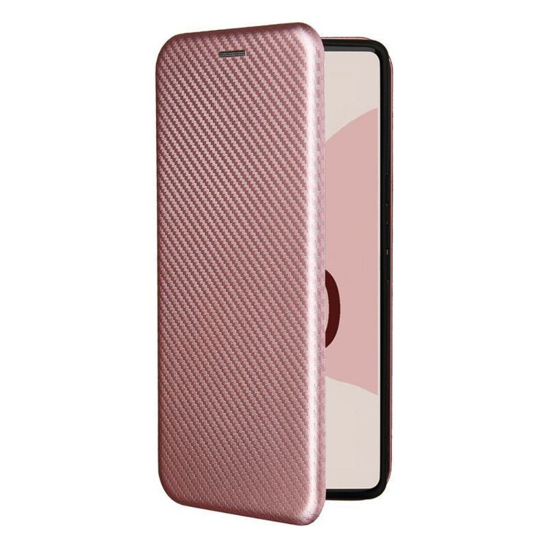 Flip Cover Pour Google Pixel 6 Silicone Carbone Coloré