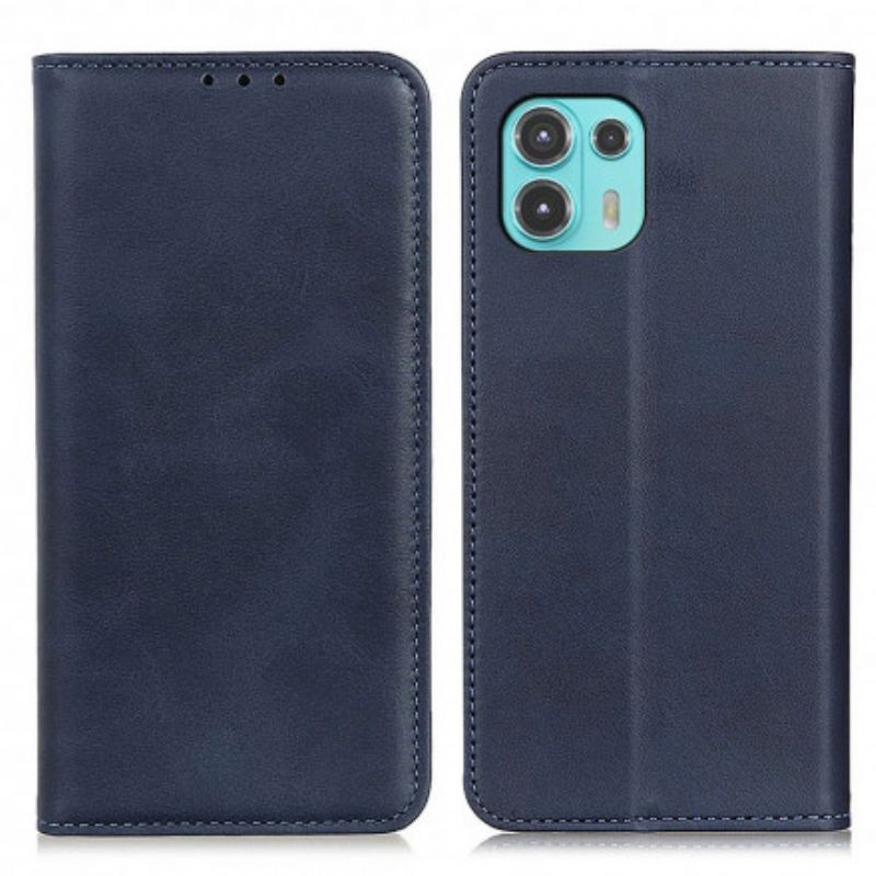 Flip Cover Pour Motorola Edge 20 Lite Cuir Fendu Design