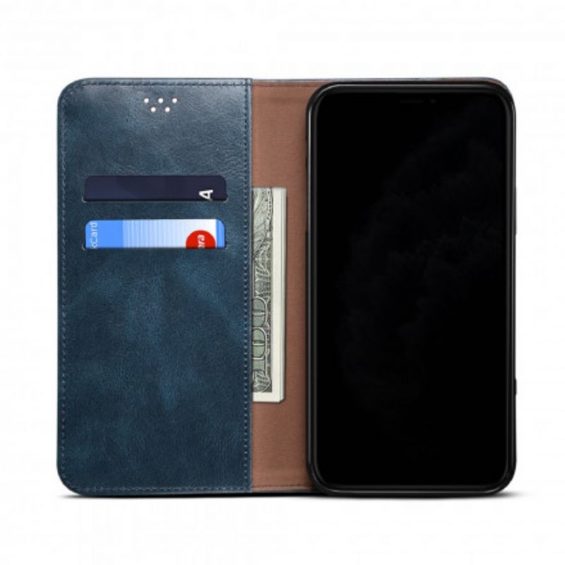 Flip Cover Pour Oppo A54 5G / A74 5G Simili Cuir Ciré