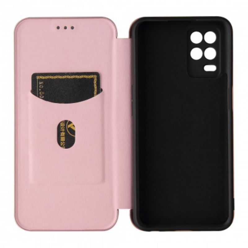 Flip Cover Pour Realme 8 5G Silicone Carbone Coloré